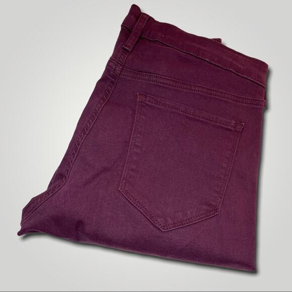 GAP EASY Y2K SKINNY LEGGINGS MAROON WINE DENIM JEANS - 28R - Picture 6 of 8